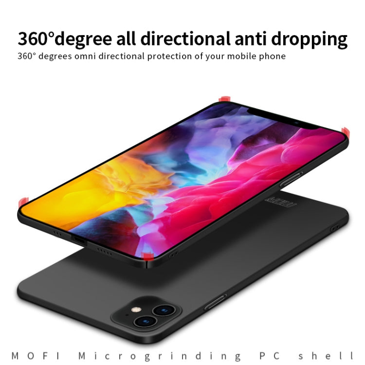 For iPhone 12 / 12 Pro MOFI Frosted PC Ultra-thin Hard Case(Black) Eurekaonline