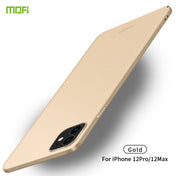 For iPhone 12 / 12 Pro MOFI Frosted PC Ultra-thin Hard Case(Gold) Eurekaonline