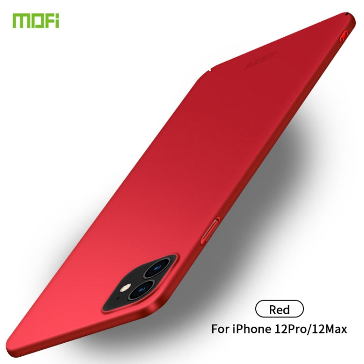 For iPhone 12 / 12 Pro MOFI Frosted PC Ultra-thin Hard Case(Red) Eurekaonline