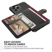 For iPhone 12 / 12 Pro Magnetic Wallet Card Bag Leather Case(Black) Eurekaonline