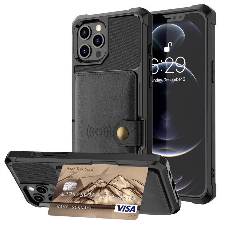  12 Pro Magnetic Wallet Card Bag Leather Case(Black) Eurekaonline