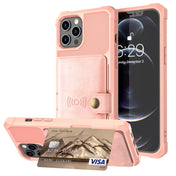 For iPhone 12 / 12 Pro Magnetic Wallet Card Bag Leather Case(Rose Gold) Eurekaonline