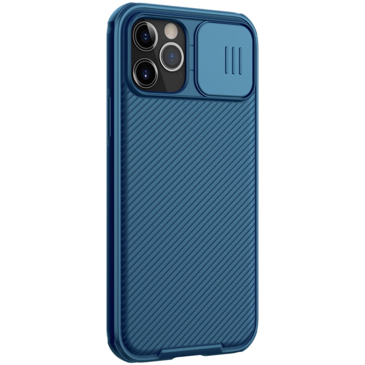  12 Pro NILLKIN Black Mirror Pro Series Camshield Full Coverage Dust-proof Scratch Resistant Phone Case(Blue) Eurekaonline