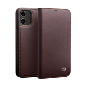 For iPhone 12 / 12 Pro QIALINO Business Horizontal Flip Leather Case with Holder & Card Slots & Wallet(Brown) Eurekaonline
