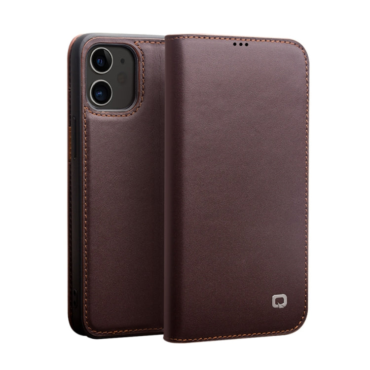  12 Pro QIALINO Business Horizontal Flip Leather Case with Holder & Card Slots & Wallet(Brown) Eurekaonline