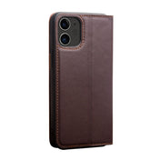 For iPhone 12 / 12 Pro QIALINO Business Horizontal Flip Leather Case with Holder & Card Slots & Wallet(Brown) Eurekaonline