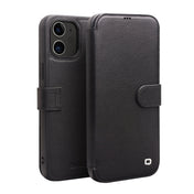 For iPhone 12 / 12 Pro QIALINO Business Magnetic Horizontal Flip Leather Case with Card Slots & Wallet(Black) Eurekaonline