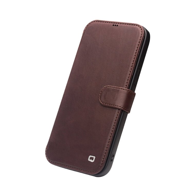  12 Pro QIALINO Business Magnetic Horizontal Flip Leather Case with Card Slots & Wallet(Dark Brown) Eurekaonline