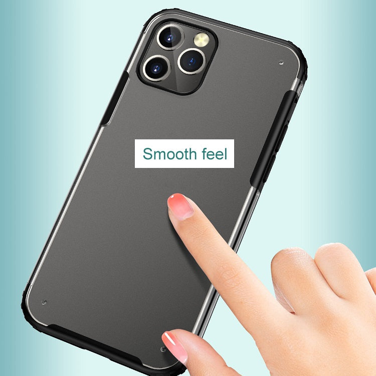 For iPhone 12 / 12 Pro Shockproof Ultra-thin Frosted TPU + PC Protective Case(Black) Eurekaonline