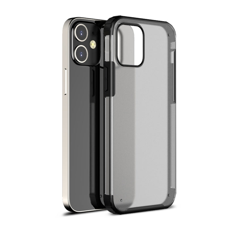 For iPhone 12 / 12 Pro Shockproof Ultra-thin Frosted TPU + PC Protective Case(Black) Eurekaonline
