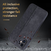 For iPhone 12 AZNS 3D Embossed Skin Feel Phone Case(Black) Eurekaonline