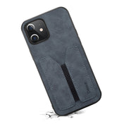 For iPhone 12 Denior Elastic Card Slot PU + TPU Phone Case(Grey) Eurekaonline