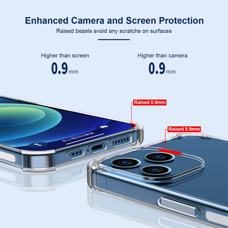 For iPhone 12 Hat-Prince ENKAY Clear TPU Shockproof Airbag Soft Case + Camera Lens Glass Film Eurekaonline