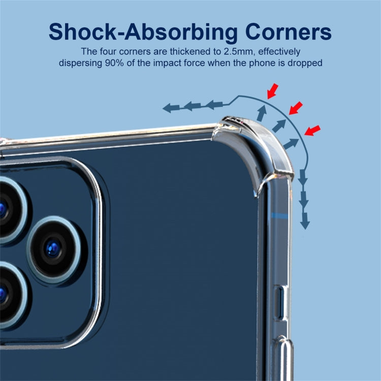 For iPhone 12 Hat-Prince ENKAY Clear TPU Shockproof Airbag Soft Case + Camera Lens Glass Film Eurekaonline