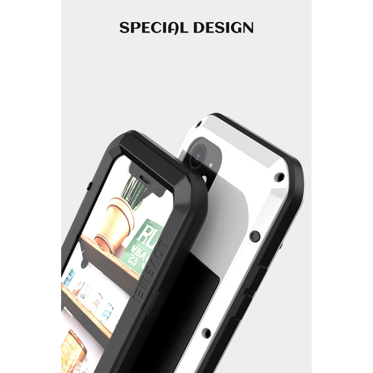 For iPhone 12 LOVE MEI Metal Shockproof Waterproof Dustproof Protective Case(White) Eurekaonline