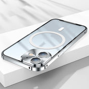 For iPhone 12 MagSafe Frosted Metal Phone Case(Silver) Eurekaonline