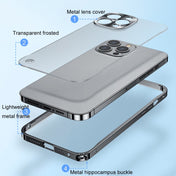 For iPhone 12 Metal Frame Frosted PC Shockproof Phone Case(Black) Eurekaonline