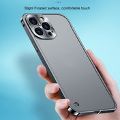 For iPhone 12 Metal Frame Frosted PC Shockproof Phone Case(Ocean Blue) Eurekaonline