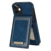 For iPhone 12 N.BEKUS Vertical Flip Card Slot RFID Phone Case(Blue) Eurekaonline