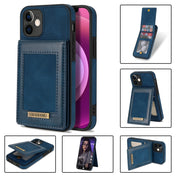 For iPhone 12 N.BEKUS Vertical Flip Card Slot RFID Phone Case(Blue) Eurekaonline