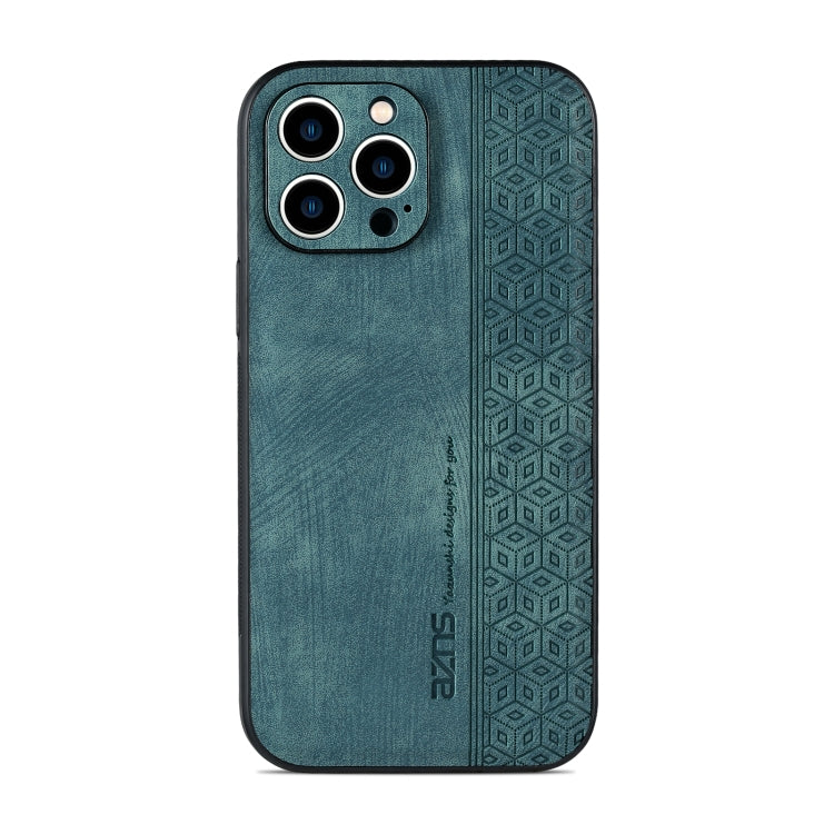 For iPhone 12 Pro AZNS 3D Embossed Skin Feel Phone Case(Dark Green) Eurekaonline