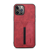 For iPhone 12 Pro Denior Elastic Card Slot PU + TPU Phone Case(Red) Eurekaonline