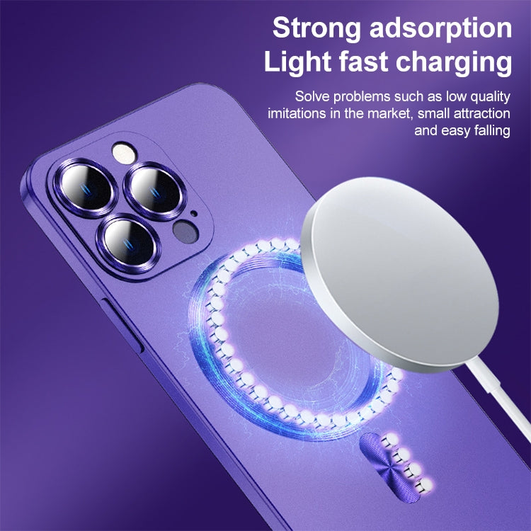 For iPhone 12 Pro Liquid Lens Protector Magsafe Phone Case(Black) Eurekaonline