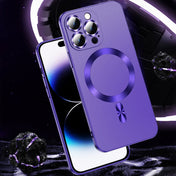For iPhone 12 Pro Liquid Lens Protector Magsafe Phone Case(Navy Blue) Eurekaonline