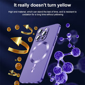 For iPhone 12 Pro Liquid Lens Protector Magsafe Phone Case(Navy Blue) Eurekaonline