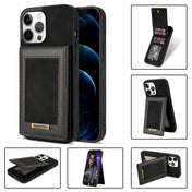 For iPhone 12 Pro N.BEKUS Vertical Flip Card Slot RFID Phone Case(Black) Eurekaonline