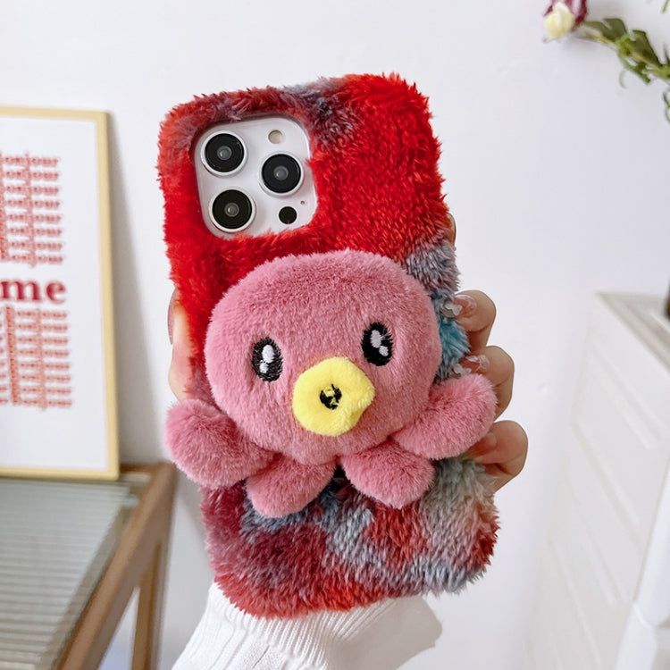 For iPhone 12 Pro Octopus Plush TPU Phone Case(Red) Eurekaonline