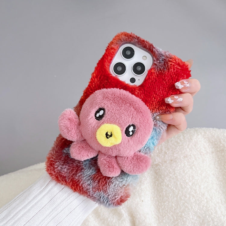 For iPhone 12 Pro Octopus Plush TPU Phone Case(Red) Eurekaonline