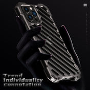 For iPhone 12 Pro R-JUST RJ-50 Hollow Breathable Armor Metal Shockproof Protective Case(Deep Space Grey) Eurekaonline