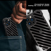 For iPhone 12 Pro R-JUST RJ-50 Hollow Breathable Armor Metal Shockproof Protective Case(Deep Space Grey) Eurekaonline