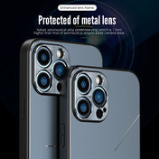 For iPhone 12 Pro R-JUST RJ-52 3-Line Style Metal TPU Shockproof Protective Case(Blue) Eurekaonline