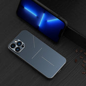 For iPhone 12 Pro R-JUST RJ-52 3-Line Style Metal TPU Shockproof Protective Case(Blue) Eurekaonline