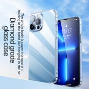 For iPhone 12 Pro SULADA Crytal Steel Series Diamond Glass + TPU Phone Case(Blue) Eurekaonline