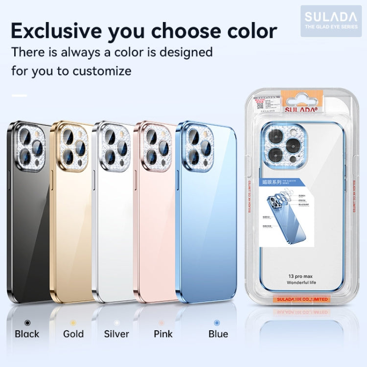 For iPhone 12 Pro SULADA Diamond Lens Protector Plated Frosted Case(Silver) Eurekaonline