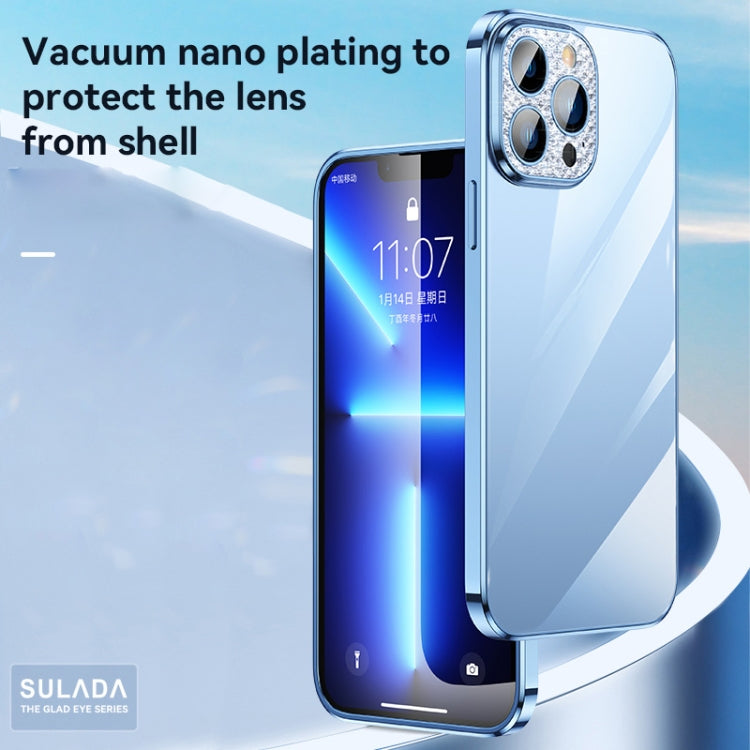 For iPhone 12 Pro SULADA Diamond Lens Protector Plated Frosted Case(Silver) Eurekaonline