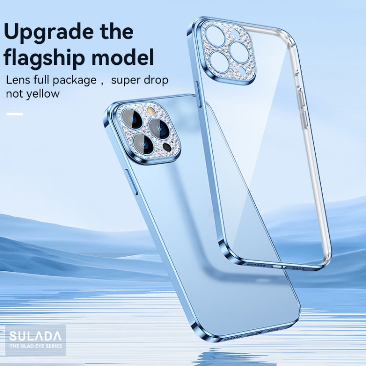 For iPhone 12 Pro SULADA Diamond Lens Protector Plated Frosted Case(Silver) Eurekaonline