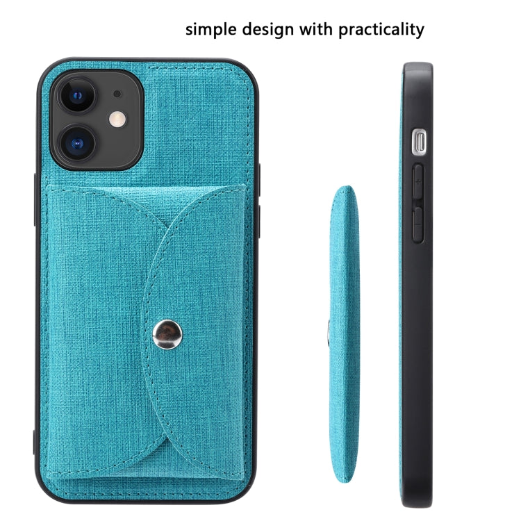For iPhone 12 Pro ViLi T Series TPU + PU Woven Fabric Magnetic Protective Case with Wallet(Blue) Eurekaonline