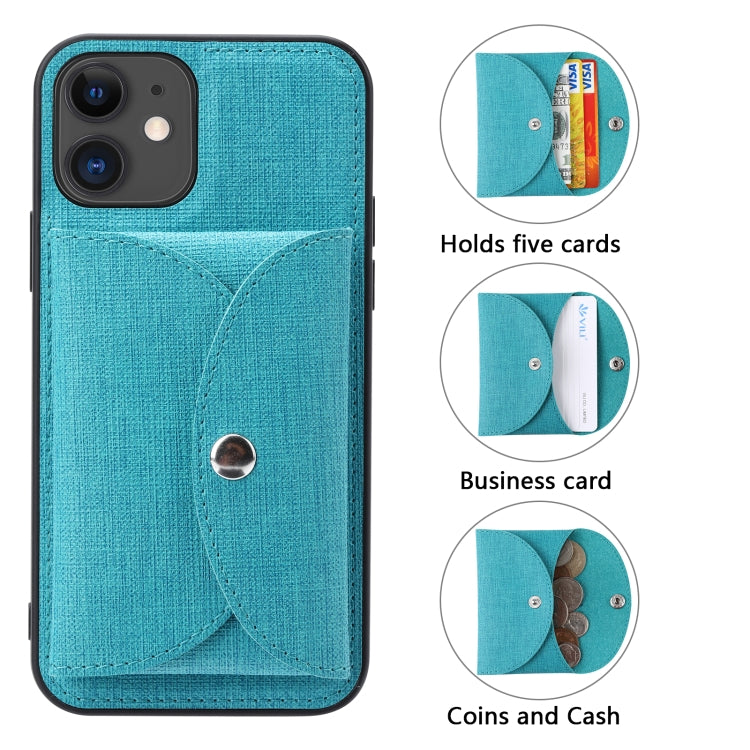 For iPhone 12 Pro ViLi T Series TPU + PU Woven Fabric Magnetic Protective Case with Wallet(Blue) Eurekaonline