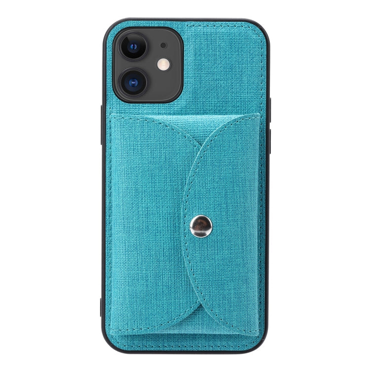 For iPhone 12 Pro ViLi T Series TPU + PU Woven Fabric Magnetic Protective Case with Wallet(Blue) Eurekaonline