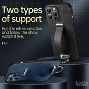 For iPhone 12 SULADA Cool Series PC + Leather Texture Skin Feel Shockproof Phone Case (Black) Eurekaonline