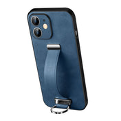 For iPhone 12 SULADA Cool Series PC + Leather Texture Skin Feel Shockproof Phone Case (Blue) Eurekaonline
