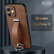 For iPhone 12 SULADA Cool Series PC + Leather Texture Skin Feel Shockproof Phone Case (Brown) Eurekaonline