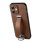 For iPhone 12 SULADA Cool Series PC + Leather Texture Skin Feel Shockproof Phone Case (Brown) Eurekaonline