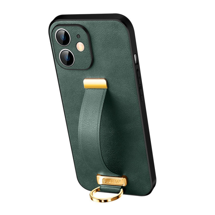 For iPhone 12 SULADA Cool Series PC + Leather Texture Skin Feel Shockproof Phone Case (Green) Eurekaonline