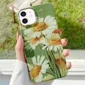 For iPhone 12 Varnishing Water Stick PC Phone Case(Big Chrysanthemum) Eurekaonline