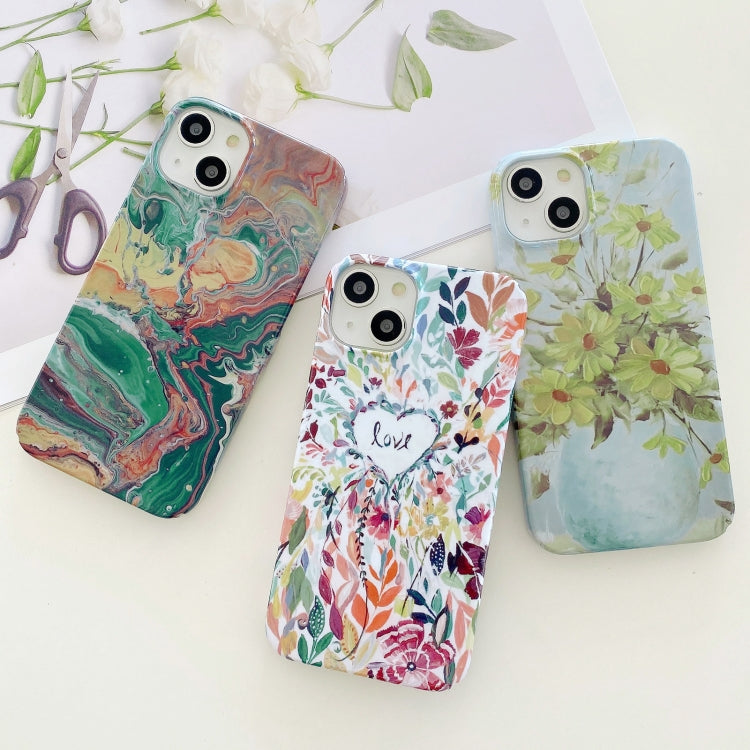 For iPhone 12 Varnishing Water Stick PC Phone Case(Sky) Eurekaonline